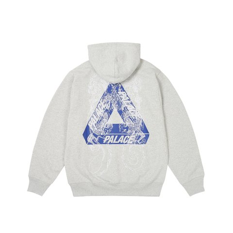 Palace TRI-DRAGON HOOD GREY MARL - Colorway
