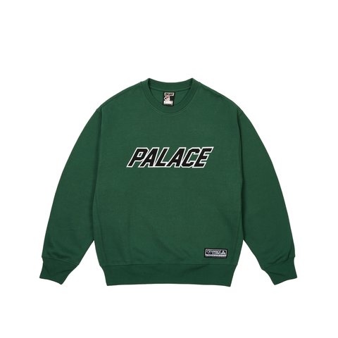 Palace APPLIQUE TEAM CREW RACEY GREEN - Colorway