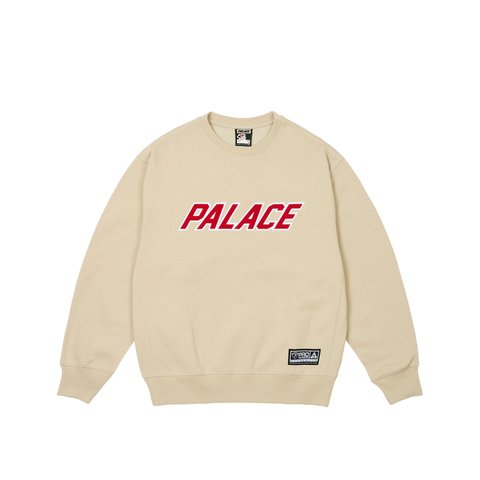 Palace APPLIQUE TEAM CREW STONEY GREY - Colorway