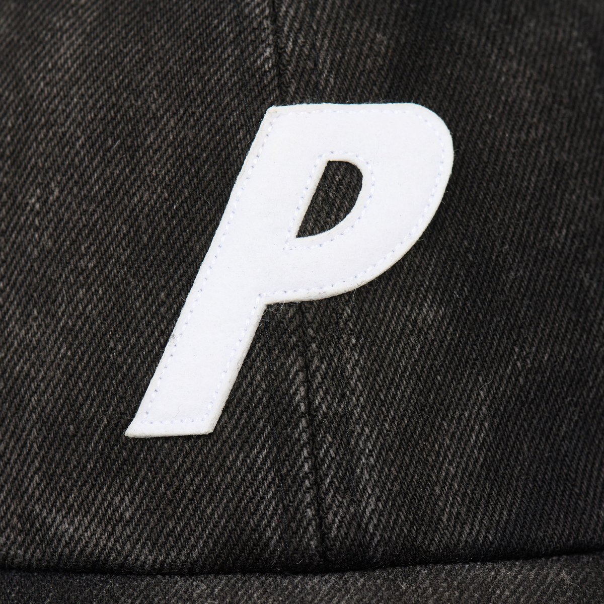 DENIM P 6-PANEL SAND WASH BLACK - Spring 2025 - Palace