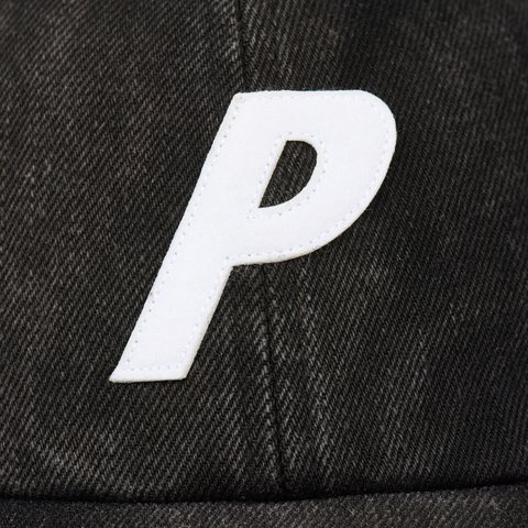 Palace DENIM P 6-PANEL SAND WASH BLACK - Colorway