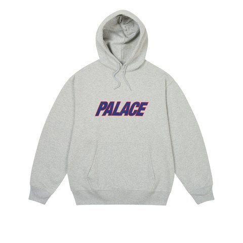 Palace DUO LOGO HOOD GREY MARL - Colorway