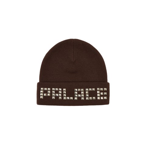 Palace EMOTIONAL STUDDED BEANIE BROWN - Colorway