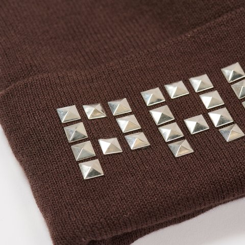 Palace EMOTIONAL STUDDED BEANIE BROWN - Colorway