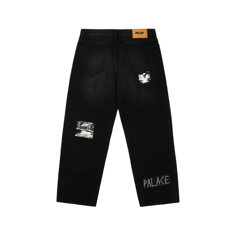 Palace P90 BAGGY JEAN PATCH UP BLACK - Colorway