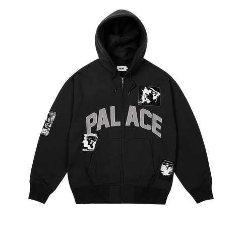 Palace PATCH UP ZIP HOOD BLACK - Colorway