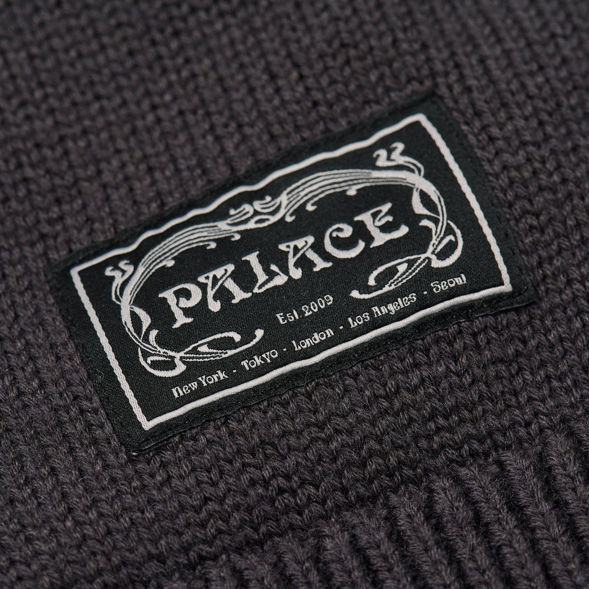 PATCHWORK ZIP KNIT BLACK - Spring 2025 - Palace
