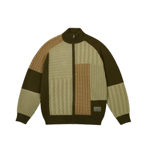 Palace PATCHWORK ZIP KNIT THE DEEP GREEN - Colorway