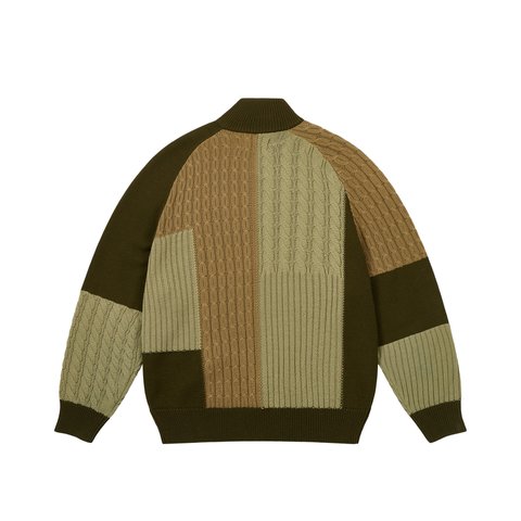 Palace PATCHWORK ZIP KNIT THE DEEP GREEN - Colorway