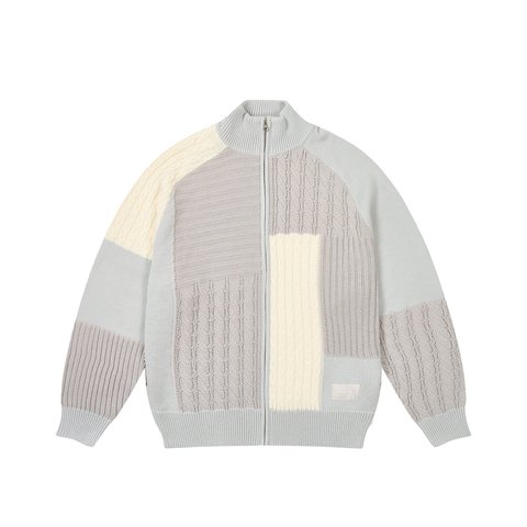 Palace PATCHWORK ZIP KNIT WHITE - Colorway