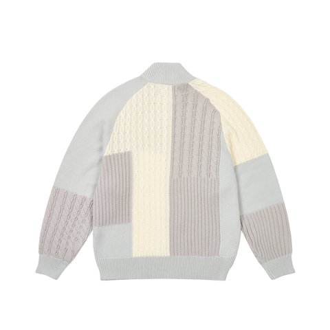 Palace PATCHWORK ZIP KNIT WHITE - Colorway