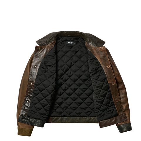 Palace PATCHY LEATHER JACKET MULTI - Colorway