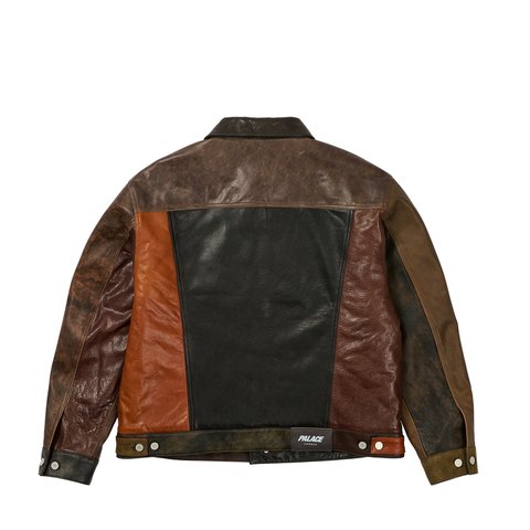 Palace PATCHY LEATHER JACKET MULTI - Colorway