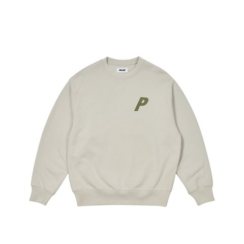 Palace PIGMENT P3 CREW CONCRETE GREY - Colorway