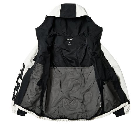 Palace PIPED HOODED SHELL JACKET BLACK - Colorway