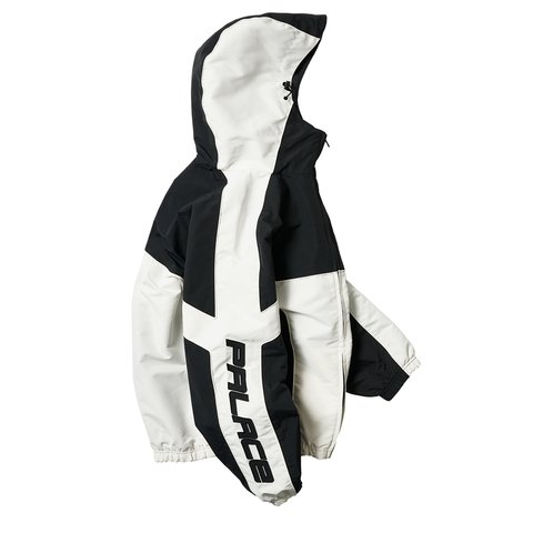 Palace PIPED HOODED SHELL JACKET BLACK - Colorway