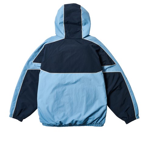 Palace PIPED HOODED SHELL JACKET BLUE - Colorway