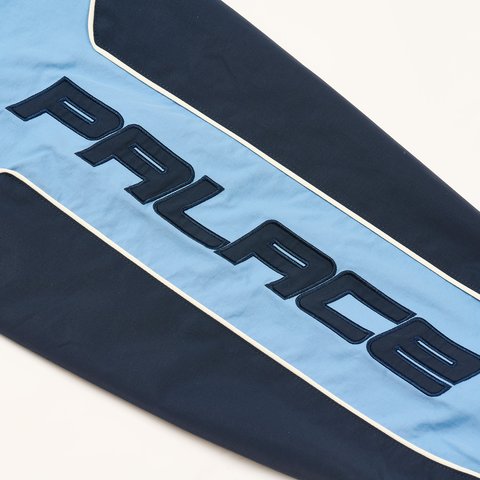 Palace PIPED HOODED SHELL JACKET BLUE - Colorway