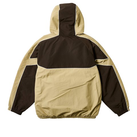 Palace PIPED HOODED SHELL JACKET BROWN - Colorway