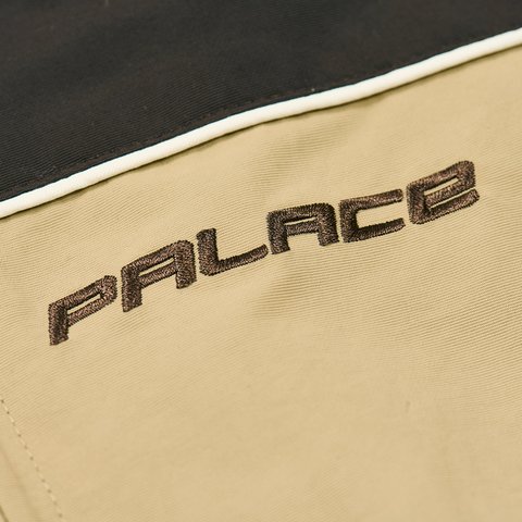 Palace PIPED HOODED SHELL JACKET BROWN - Colorway