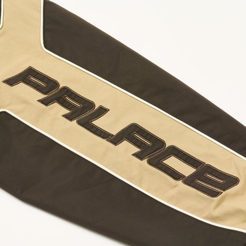 Palace PIPED HOODED SHELL JACKET BROWN - Colorway