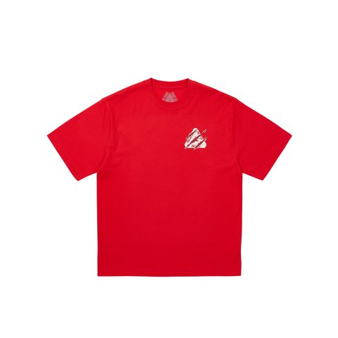 Palace RIPPED TRI T-SHIRT TRUEST RED - Colorway