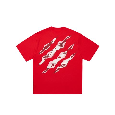 Palace RIPPED TRI T-SHIRT TRUEST RED - Colorway
