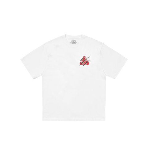 Palace RIPPED TRI T-SHIRT WHITE - Colorway