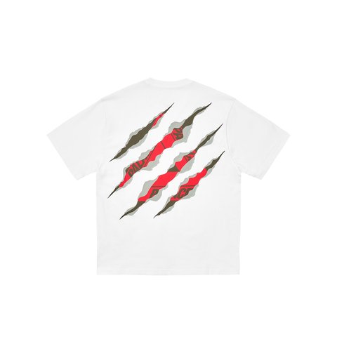 Palace RIPPED TRI T-SHIRT WHITE - Colorway