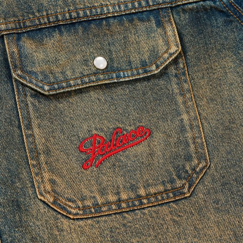 Palace SCRIPTY DENIM SHIRT SAND WASH INDIGO - Colorway