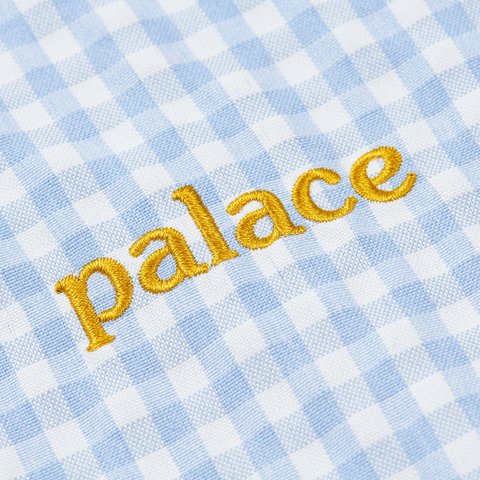 Palace SEERSUCKER OXFORD SHIRT BLUE GINGHAM - Colorway