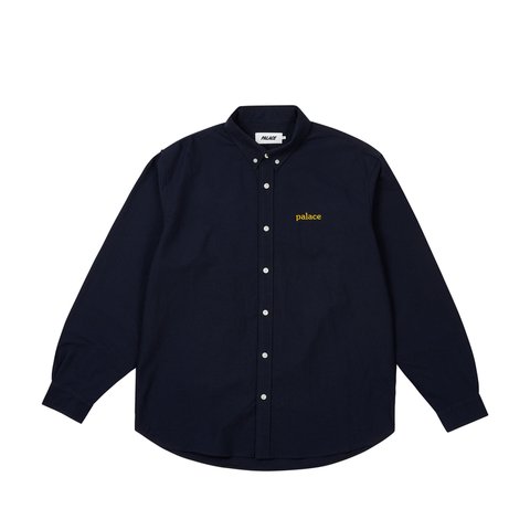 Palace SEERSUCKER OXFORD SHIRT NAVY - Colorway