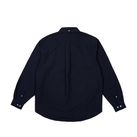 Palace SEERSUCKER OXFORD SHIRT NAVY - Colorway
