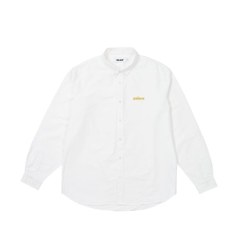 Palace SEERSUCKER OXFORD SHIRT WHITE - Colorway