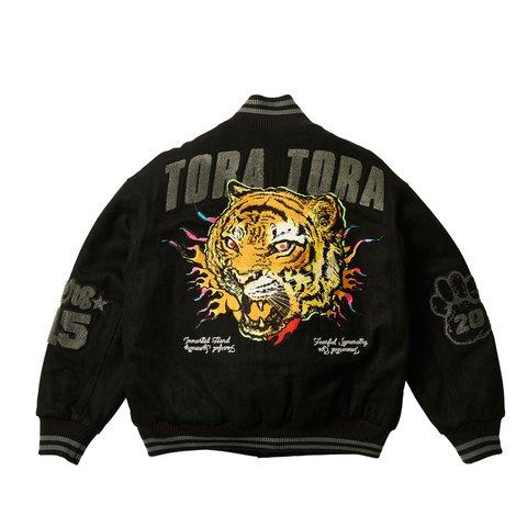 Palace TORA TORA VARSITY JACKET BLACK - Colorway