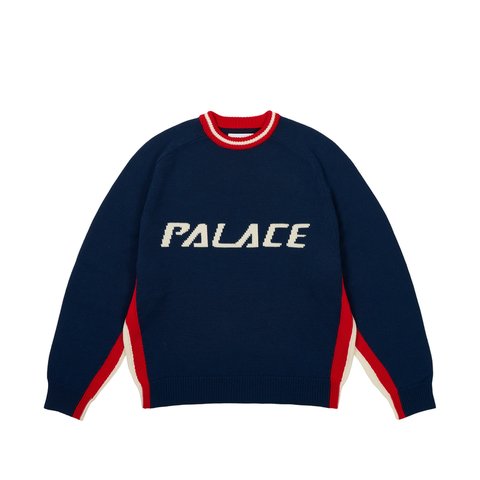 Palace TRI COLOUR KNIT NAVY - Colorway