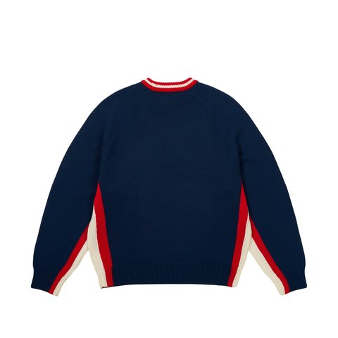 Palace TRI COLOUR KNIT NAVY - Colorway