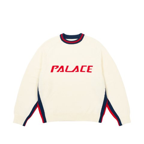 Palace TRI COLOUR KNIT WHITE - Colorway