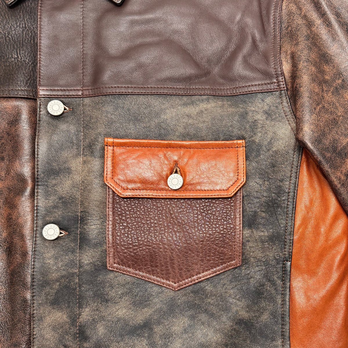 PATCHY LEATHER JACKET MULTI - Spring 2025 - Palace