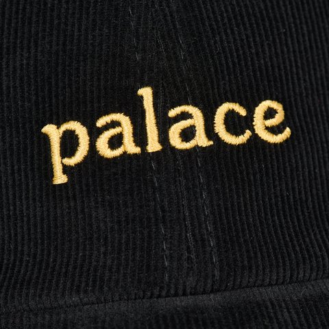Palace WASHED CORD 6-PANEL BLACK - Colorway