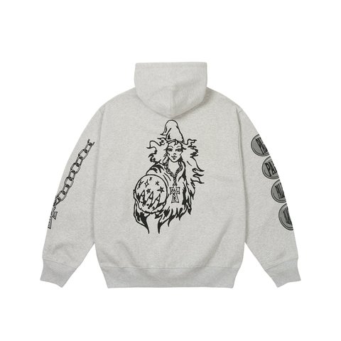 Palace WIZARD SLEEVES HOOD GREY MARL - Colorway