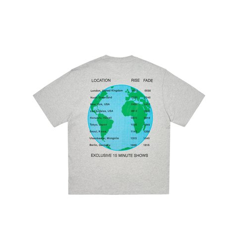Palace WORLD TOUR T-SHIRT GREY MARL - Colorway