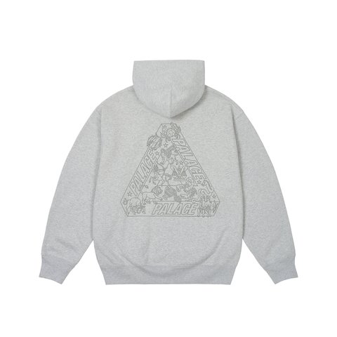 Palace ZODIAC TRI-FERG HOOD GREY MARL - Colorway