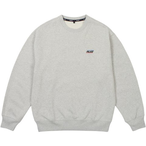 Palace BASICALLY A CREW GREY MARL - $118.00