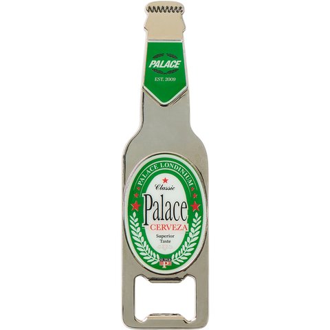 BOTTLE OPENER MAGNET GREEN / SILVER