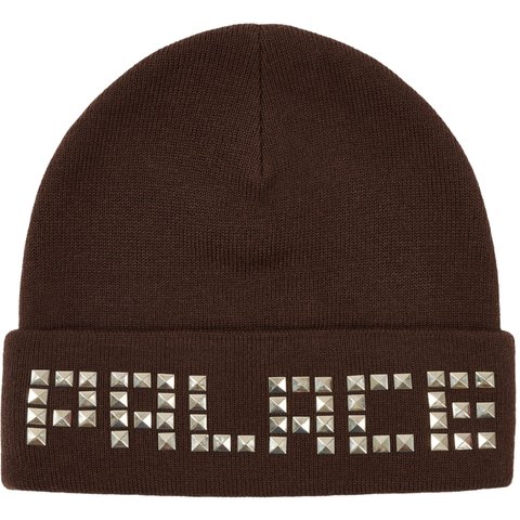 EMOTIONAL STUDDED BEANIE BROWN