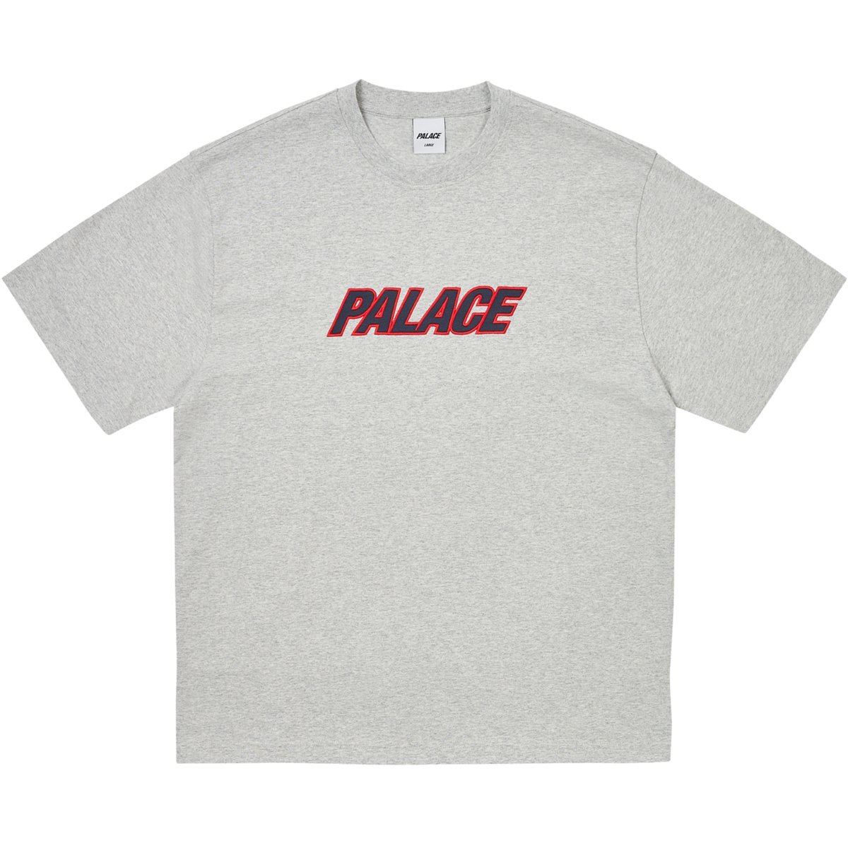 HEAVY FONT T-SHIRT GREY MARL