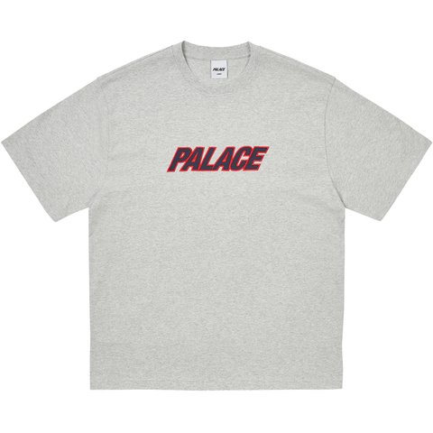 HEAVY FONT T-SHIRT GREY MARL