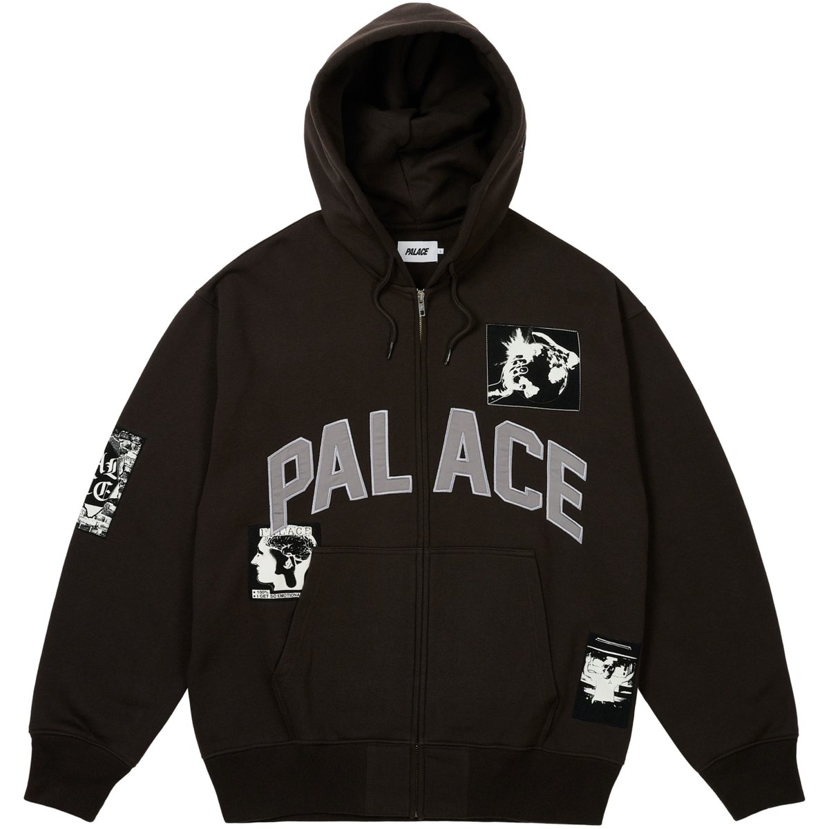 PATCH UP ZIP HOOD BLACK