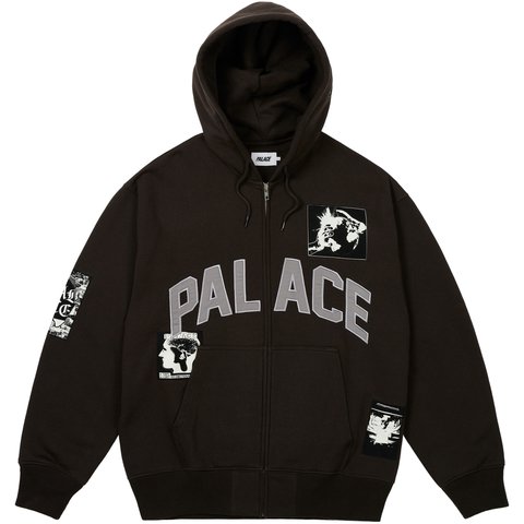 PATCH UP ZIP HOOD BLACK